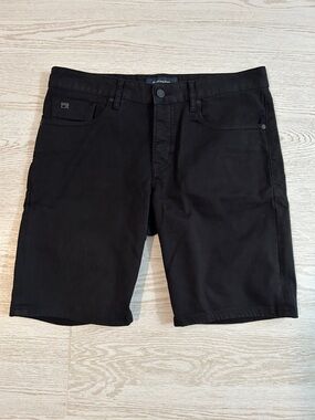Scotch & Soda Black Flat Front Men's Shorts